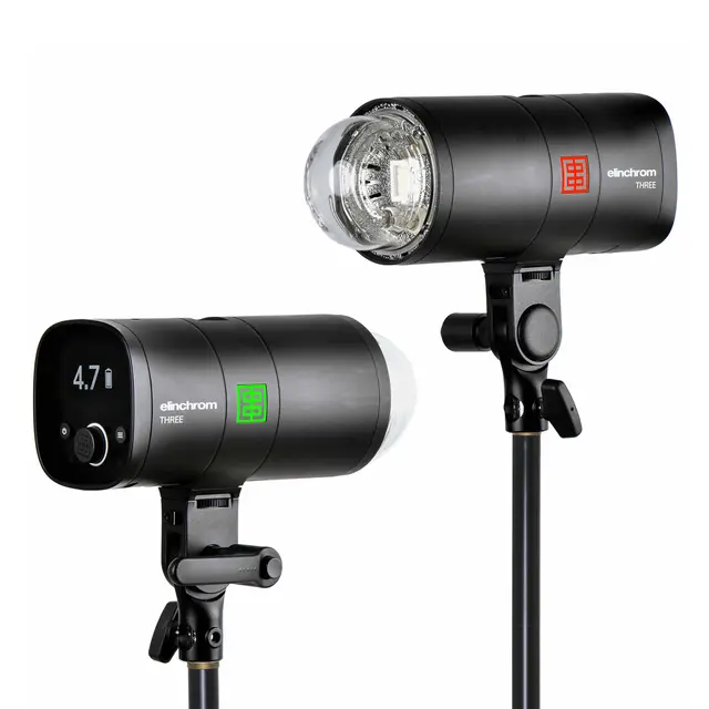 Elinchrom THREE Off-Camera Flash Dual 2stk 260Ws, USB-C ladbar LiIon batteri. 
