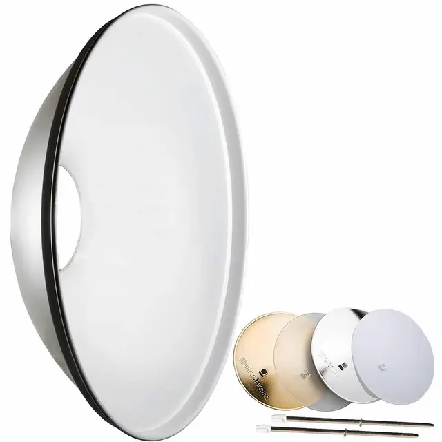 Elinchrom White Beauty Dish 44cm 80° MetallReflektor Hvit innside 