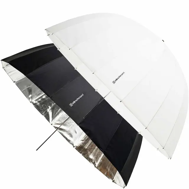 Elinchrom Umbrella Deep Portrait Kit Paraplyer 105cm Deep silver+Transculent 