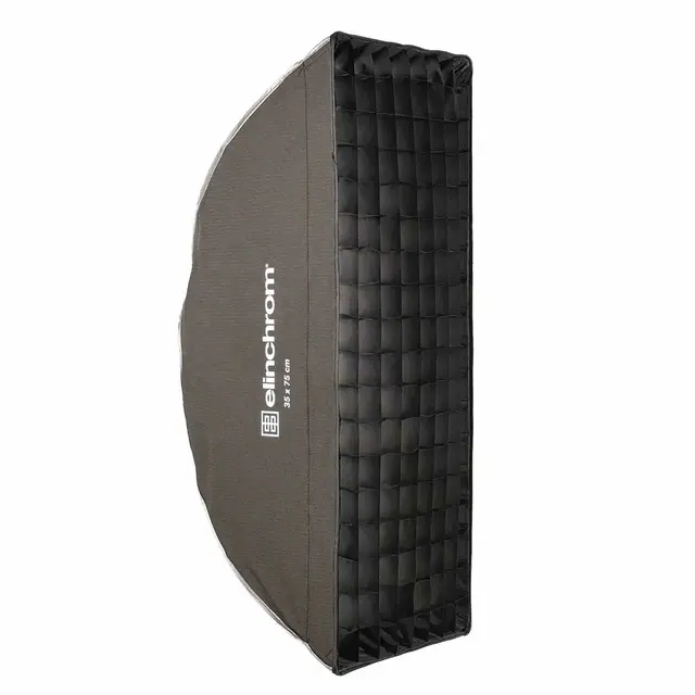 Elinchrom Rotalux Go Strip Softbox 35x75 Smal Softboks med Paraplyfunksjon + Grid 