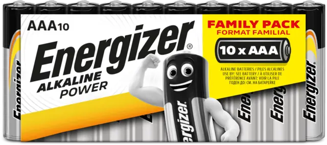 Energizer AAA Alkaline Power 10-pack 10stk AAA Penlight batterier E92 