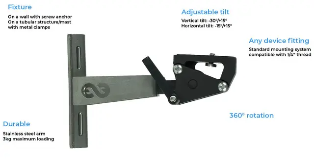 Enlaps Stainless steel Arm for Tikee Monteringsarm i rustfritt stål 