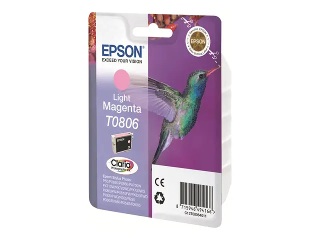 Epson Claria Light Magenta T0806 For bl.a. Stylus Photo PX730WD. Kolibri 