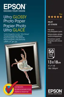 Epson Ultra Glossy Photo Paper 13x18cm 50 Ark. 300 g/m&#178;