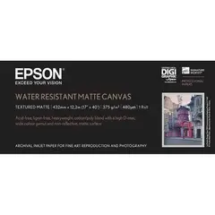 Epson Water Resistant Matte Canvas 17&quot; for Epson 43cm x 12,2m. 375g