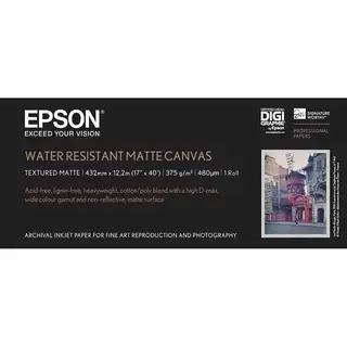Epson Water Resistant Matte Canvas 17&quot; for Epson 43cm x 12,2m. 375g
