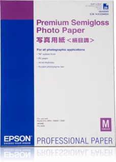 Epson Premium Semigloss Photo Paper A2 25 ark 250g