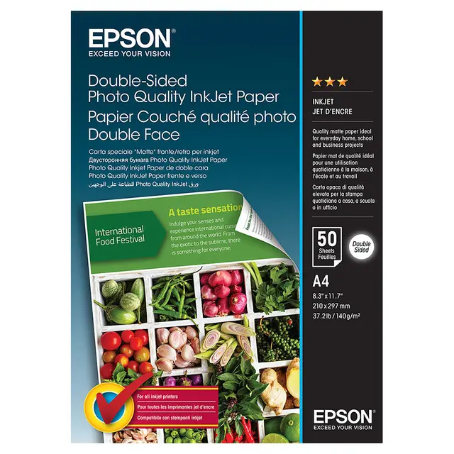 Epson A4 Double-Sided Inkjet Paper 140g 50 ark 