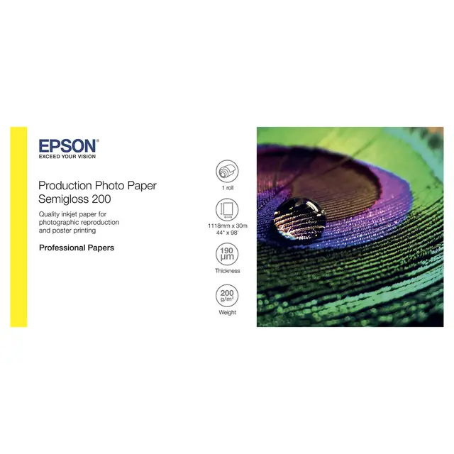Epson 44" Production Semigloss Photo 1118 mm X 30 m / 200g 