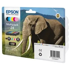 Epson blekk 24 Claria Photo HD Elephant Multipack 6 Farger 24 Claria Photo blekk