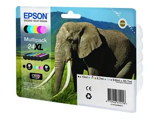 Epson Cartridge 24XL Claria Photo HD black and five color standard capacity 5