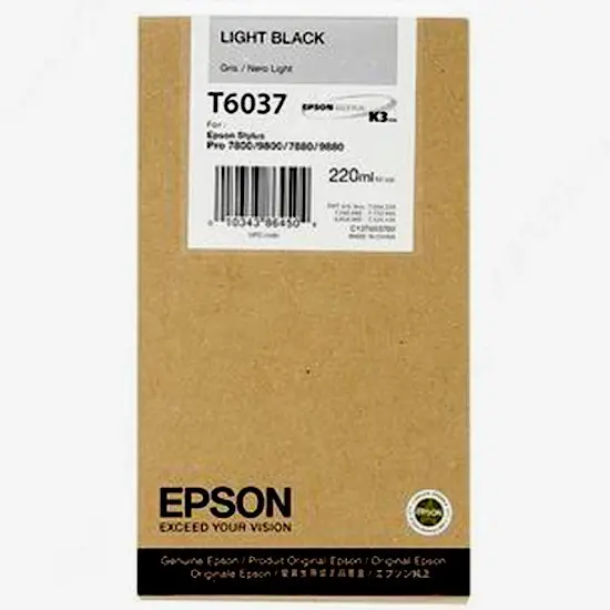 Epson T6037  Lys Sort 220 ml SP 7800/7880/9800/9880 