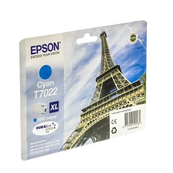 Epson Blekk Cyan T7022 XL WorkForce WP4000/4500 