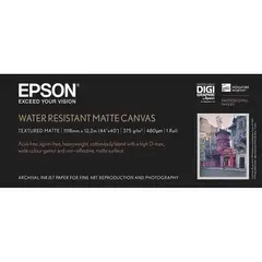 Epson 44" Water Resistant Matte Canvas for Epson 112cm x 12,2m. 375 g/m²