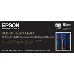 Epson Premium Canvas Satin 17&quot; 350g 43cm x 12,2m. 350g