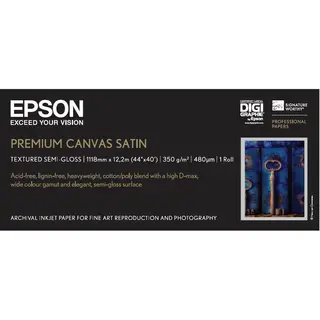 Epson Premium Canvas Satin 44&quot; 350g 112cm x 12,2 m, 350g/m&#178;