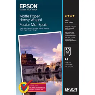 Epson A4 Matte Paper Heavyweight 167g 50 ark A4 (210 mm x 297 mm)