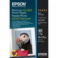 Epson Premium Glossy Photo Paper 10x15cm 40 Ark. 255 gram Blankt fotopapir