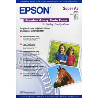 Epson Premium Glossy Photo Paper A3+ 250 20 ark