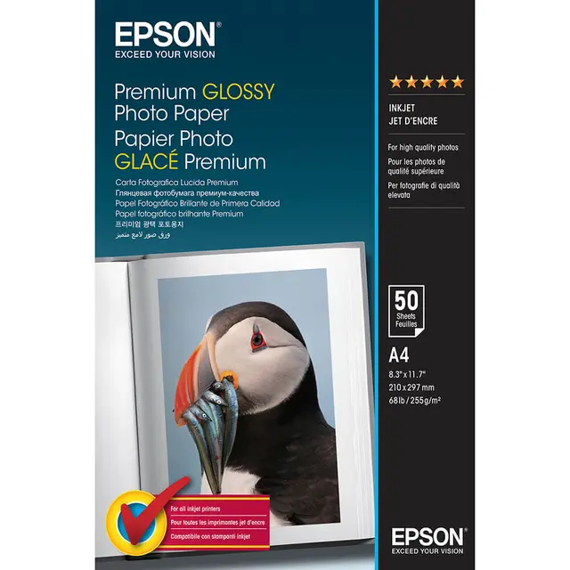 Epson Premium Glossy Photo Paper A4 50 Ark A4 (210 mm x 297 mm) 255 g/m² 