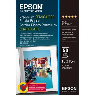 Epson 10x15cm Premium SemiGlossy Photo 50 ark