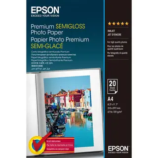 Epson A4 Premium Semigloss Photo Paper 20 ark. 251g.