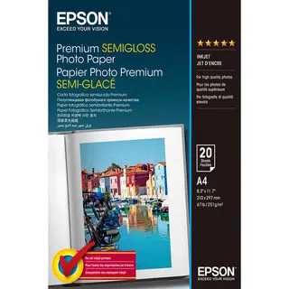 Epson Premium Semigloss Photo Paper A4 20 ark. 251g.