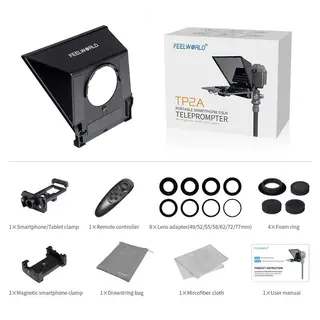 Feelworld TP2A Portable Teleprompter For Smartphone og DSLR