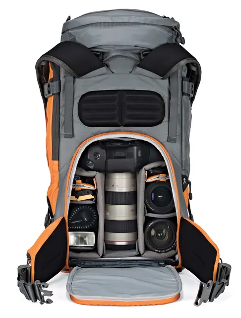 Lowepro Powder BP 500 AW Grey/Orange Fotoryggsekk. Lav vekt. Grå / Orange 