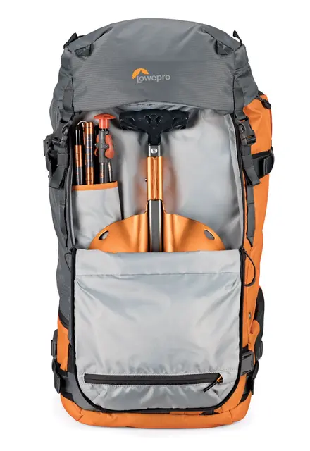 Lowepro Powder BP 500 AW Grey/Orange Fotoryggsekk. Lav vekt. Grå / Orange 