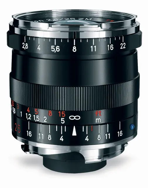 Zeiss Biogon T* 25mm f/2.8 ZM sort til Leica M 