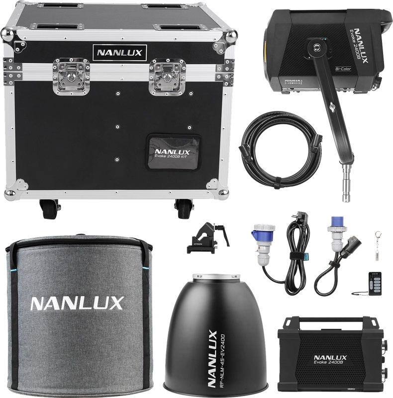 Nanlux Evoke 2400B Spot Light Flight Case with 45° Soft bag