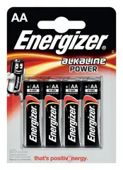 Energizer Alkaline Power 4-pack AA/E91 Std penlight batterier. 4stk