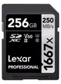 Lexar Pro 1667X SDXC UHS-II U3 256GB V60, Max Read 250 - Write 120 MB/s