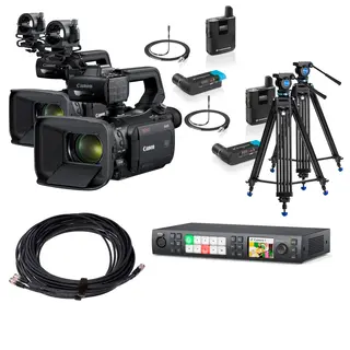 Streamingpakke 4  - 2x Canon XA65 2x 4K Kamera Strømme løsning SDI