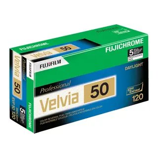 Fujifilm Fujichrome Velvia RVP 50 120 1pk. Positiv fargefilm. ISO 50