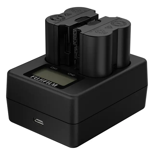 Fujifilm BC-W235 Dual Battery Charger Dobbel Batterilader for NP-W235 