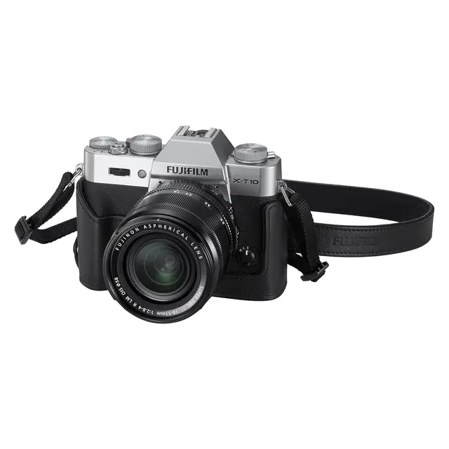 Fujifilm BLC-XT10 Premium Leather Case Sort halv skinnetui til X-T30 II kamera 