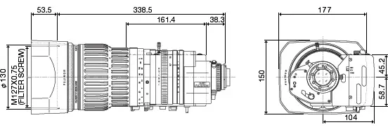 Fujinon HA 42x13.5 B4 HD med 42x Zoom og Zoom motor 
