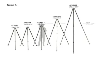 Gitzo GT5543LS Systematic Tripod Serie 5 Karbonstativ, 4 ledd. 2,82 kg 1,56m