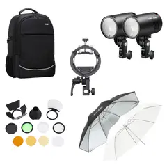 Godox AD100Pro II Dual Kit Kompakt Studioblits. Batteridrevet. 100W