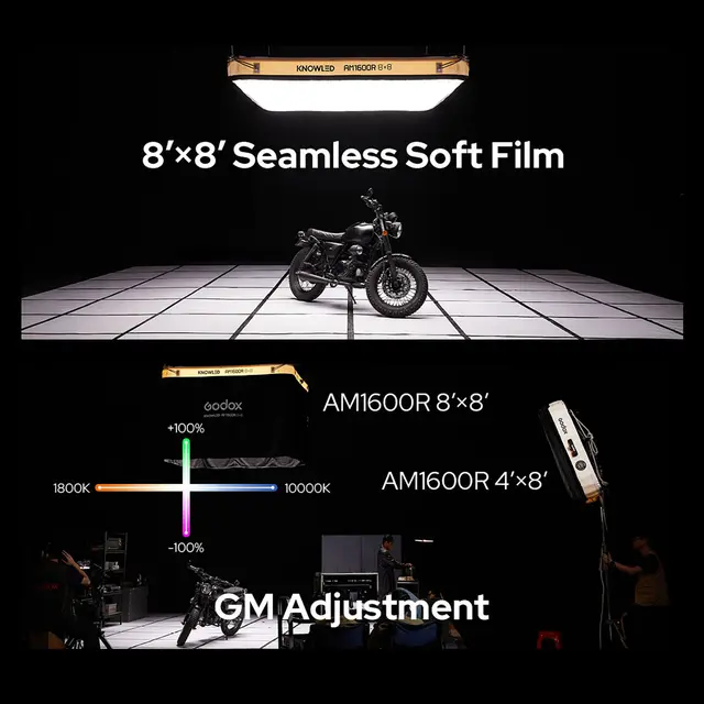 Godox KNOWLED AM1600R 48K 4x8' Inflatable LED RGB Mat. 1,22 x 2,44m 