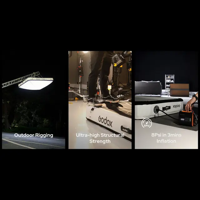 Godox KNOWLED AM1600R 48K 4x8' Inflatable LED RGB Mat. 1,22 x 2,44m 