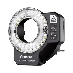 Godox Ringlys Wistro AR400 Ringblits/LED-lampe. 400W