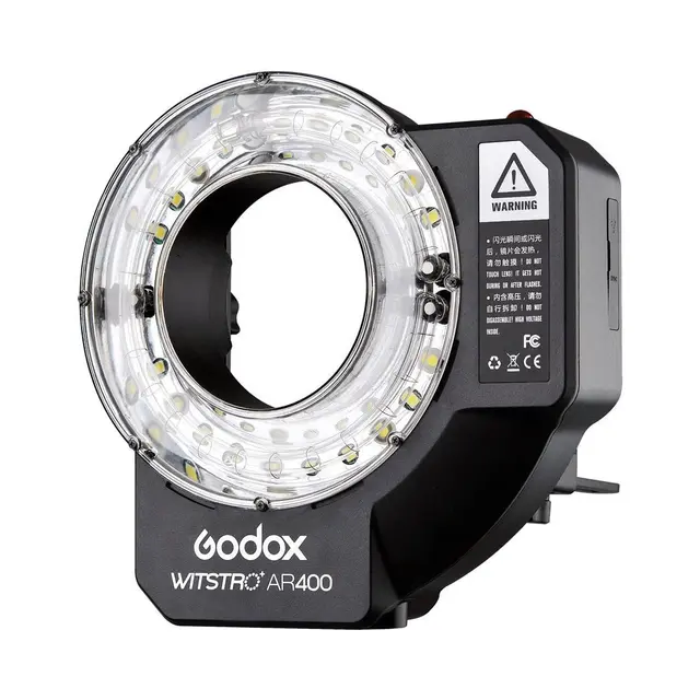 Godox Wistro AR400 Ring Flash Ringblits/LED-lampe. 400W 