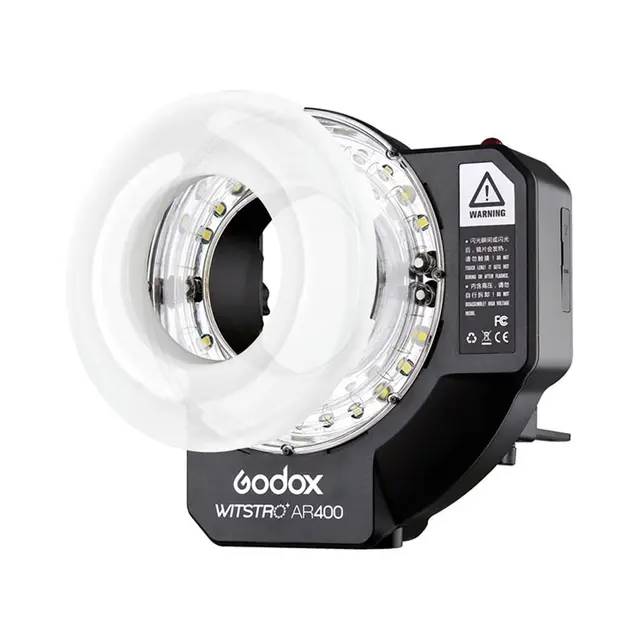 Godox Wistro AR400 Ring Flash Ringblits/LED-lampe. 400W 