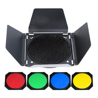 Godox Barndoor Kit BD-04 m/filter Låvedør og filterkit for 7" reflektor