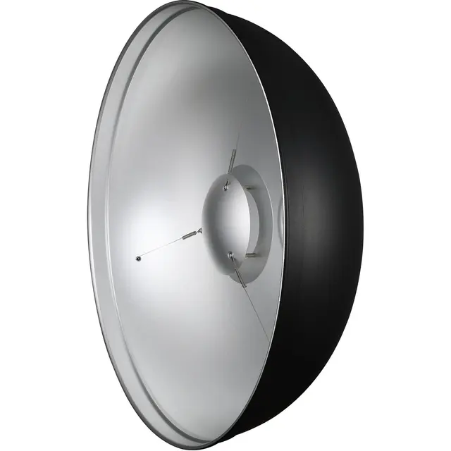 Godox Pro Beauty Dish 55cm Silver Metallreflektor Bowens Sølv innside 