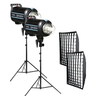 Godox QS400II High Performance Kit 2 x Studioblits med Bowens Mount