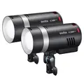 Godox AD300 Pro II 2 Flash Heads Kit 300Ws Batteri studioblits